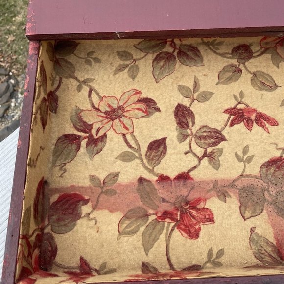 Antique - Vintage Wooden Letter Lap Desk Box Hand Painted Primitive Edwardian - Picture 13 of 16